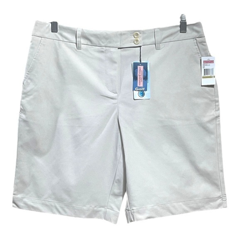 Vineyard Vines Caddie Bermuda Golf Shorts Stone size 14